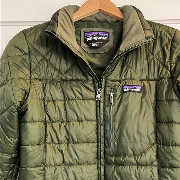 Patagonia Women's Radalie Olive Puffer Coat Women’s Size Small - Picture 3 of 7